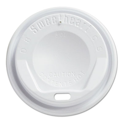 Dart Gourmet Dome Sip-Through Lids, 8oz Cups, White, 100/sleeve, 10 Sleeves/carton (LGX8R1)