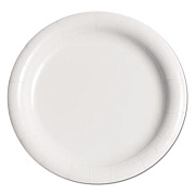 Dart Bare Eco-Forward Clay-Coated Mediumweight Paper Plate, 9" dia, White, 125/Pack, 4 Packs/Carton (MWP9B)