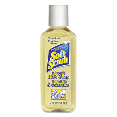 Soft Scrub Dishwashing Liquid, Lemon Scent, 2oz Bottle, 144/carton (00046)