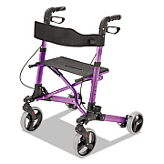 HealthSmart Gateway Aluminum Rollator, Adjusts 31" to 36", 300 lb Capacity, Purple (50150121110)