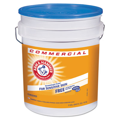 Arm & Hammer HE Compatible Liquid Detergent, Unscented, 5 gal Pail (3320000008)