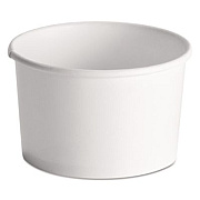 Chinet Squat Paper Food Container, 8 oz to 10 oz, White, 50/Pack, 20/Carton (71037)