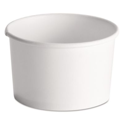 Chinet Squat Paper Food Container, 8 oz to 10 oz, White, 50/Pack, 20/Carton (71037)