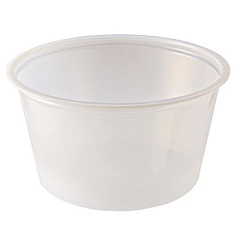 Fabri-Kal Portion Cups, 4 oz, Plastic, Clear, 125/Sleeve, 20 Sleeves/Carton (PC400)