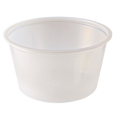 Fabri-Kal Portion Cups, 4 oz, Plastic, Clear, 125/Sleeve, 20 Sleeves/Carton (PC400)