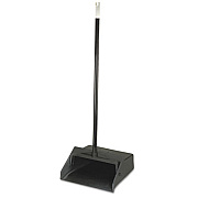 Carlisle Duo-Pan Upright Lobby Pan, 12" Wide, 30" Handle, Plastic, Black (361410)