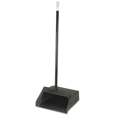 Carlisle Duo-Pan Upright Lobby Pan, 12" Wide, 30" Handle, Plastic, Black (361410)