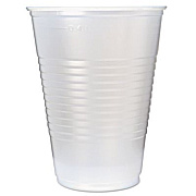 Fabri-Kal RK Ribbed Cold Drink Cups, 16 oz, Plastic, Translucent, 50/Sleeve, 20 Sleeves/Carton (RK16)