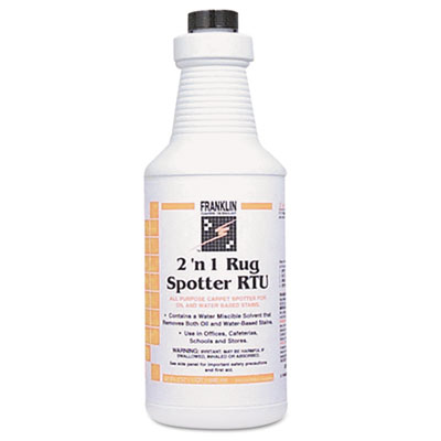Franklin Cleaning Technology 2 'n 1 Rug Spotter RTU, Light Floral Scent, Liquid, 1 qt. Bottle, 12/Carton (F374012)