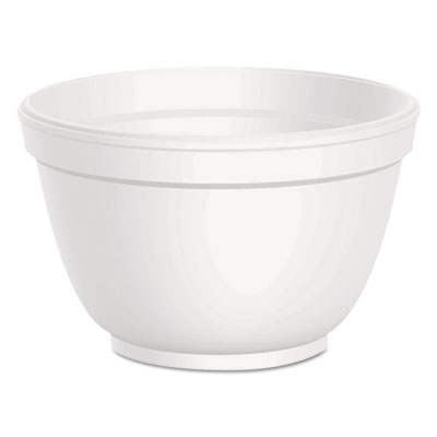Dart Foam Container, Squat, 6 oz, White, 50/Pack, 20 Packs/Carton (6B12)