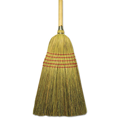 Boardwalk Corn/Fiber Brooms, Corn/Yucca Bristles, 53.5" Overall Length, Natural, 6/Carton (BR10004)