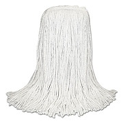 Boardwalk Banded Rayon Cut-End Mop Heads, White, 24 oz, 1 1/4" Headband, 12/Carton (RM30024)