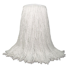 Boardwalk Banded Rayon Cut-End Mop Heads, White, 20 oz, 1 1/4" Headband, White, 12/Carton (RM30020)