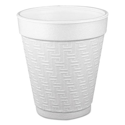 Dart Small Foam Drink Cups, 10 oz, Hot/Cold, White, 25/Bag, 40 Bags/Carton (10KY10)