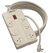 Tripp Lite Protect It! Surge Protector, 8 Outlets, 25 ft Cord, 1440 Joules, Light Gray (TLP825)