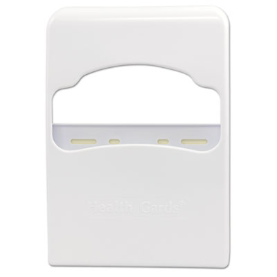 HOSPECO Health Gards Quarter-Fold Toilet Seat Cover Dispenser, 8.75 x 2 x 12, White (HG2)