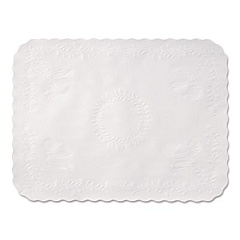 Hoffmaster Scalloped Edge Traymat, Smooth Surface, 16.63" x 12.75", White, 1,000/Carton (TC8704471)