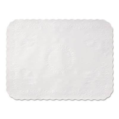 Hoffmaster Scalloped Edge Traymat, Smooth Surface, 16.63" x 12.75", White, 1,000/Carton (TC8704471)