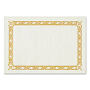Hoffmaster Placemats, Greek Key Pattern, Paper, Gold/White, 14 x 10, 1000/Carton (PP41000)
