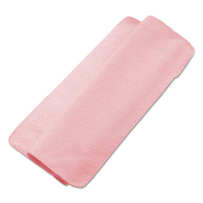 Boardwalk Lightweight Microfiber Cleaning Cloths, Pink, 16 x 16, 24/Pack (BWK16REDCLOTH)