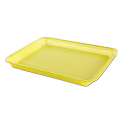 Genpak PROCESSOR/HEAVY SUPERMARKET TRAY, 8.25 X 0.8 X 10.5, YELLOW, 100/BAG, 4 BAGS/CARTON (TR08PYL)