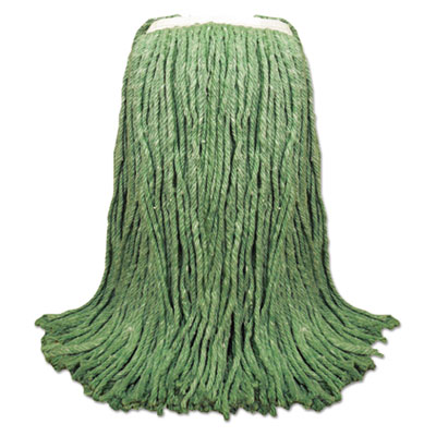 Boardwalk Cut-End Yarn Mop Head, Green, 1 1/4" Headband, 12/Carton (BWK8024G)