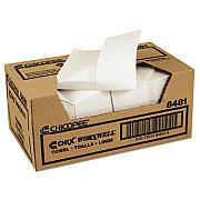 Chicopee Durawipe Shop Towels, 13 x 15, Z Fold, White, 100/Carton (8481)