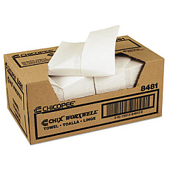 Chicopee Durawipe Shop Towels, 13 x 15, Z Fold, White, 100/Carton (8481)