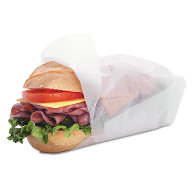 Bagcraft Poly Wax Paper Wrap and Basket Liner, 12 x 12, 1,000/Box, 5 Boxes/Carton (300382)
