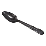 GEN WRAPPED CUTLERY, 6,25" TEASPOON, HEAVYWEIGHT, POLYPROPYLENE, BLACK, 1,000/CARTON (GENHYBIWS)