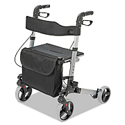HealthSmart Gateway Aluminum Rollator, Adjusts 31" to 36", 300 lb Capacity, Titanium (50150124100)
