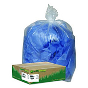 Earthsense Commercial Linear Low Density Clear Recycled Can Liners, 45 gal, 1.5 mil, 40" x 46", Clear, 10 Bags/Roll, 10 Rolls/Carton (RNW4615C)