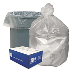 Good 'n Tuff Waste Can Liners, 33 gal, 9 mic, 33" x 39", Natural, 25 Bags/Roll, 20 Rolls/Carton (GNT3340)