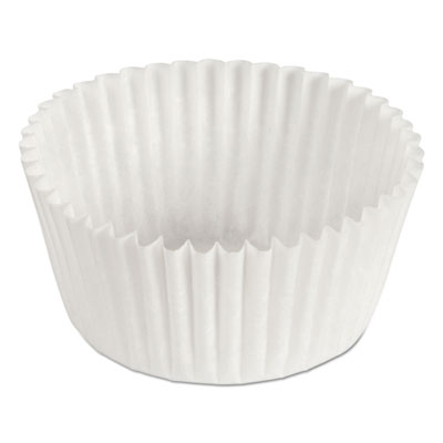 Hoffmaster Fluted Bake Cups, 1 oz, 3.5 x 1.5 x 1, White, Paper, 500/Pack, 20 Packs/Carton (610011)