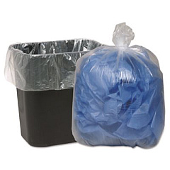 Classic Clear Linear Low-Density Can Liners, 16 Gallon, 0.6 mil, 24" x 33", Clear, 25 Bags/Roll, 20 Rolls/Carton (243115C)
