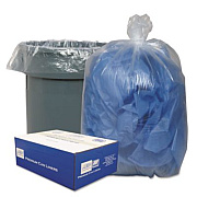 Classic Clear Linear Low-Density Can Liners, 45 gal, 0.63 mil, 40" x 46", Clear, 25 Bags/Roll, 10 Rolls/Carton (404616C)