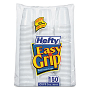 Hefty Easy Grip Disposable Plastic Bathroom Cups, 3 oz, White, 150/Pack, 12 Packs/Carton (C20315CT)