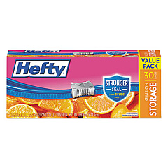 Hefty Slider Bags, 1 gal, 1.5 mil, 10.56" x 11", Clear, 270/Carton (R81430CT)