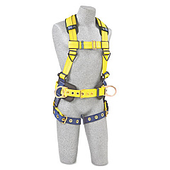 DBI-SALA Full-Body Harness, Tongue Buckles, Side/Back D-Rings, Large, 420lb Capacity (1101655)