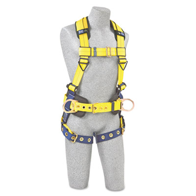 DBI-SALA Full-Body Harness, Tongue Buckles, Side/Back D-Rings, Large, 420lb Capacity (1101655)