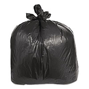 Trinity Plastics Low-Density Can Liners, 60 gal, 2.4 mil, 38" x 58", Black, Flat Pack, 100/Carton (ML3858XH)