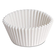 Hoffmaster Fluted Bake Cups, 0.75 oz, 1.25 x 0.88 x 0.88, White, Paper, 500/Pack, 20 Packs/Carton (BL1143)