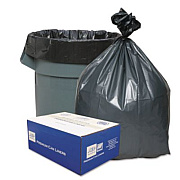 Platinum Plus Can Liners, 33 gal, 1.35 mil, 33" x 40", Gray, 10 Bags/Roll, 10 Rolls/Carton (PLA4070)
