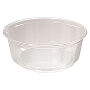 Fabri-Kal Microwavable Deli Containers, 8 oz, 4.6" Diameter x 1.8" h, Clear, Plastic, 500/Carton (PK8SC)