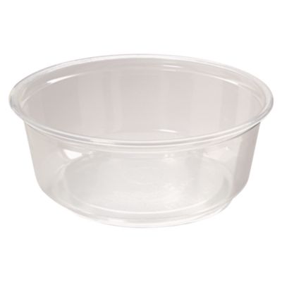 Fabri-Kal Microwavable Deli Containers, 8 oz, 4.6" Diameter x 1.8" h, Clear, Plastic, 500/Carton (PK8SC)