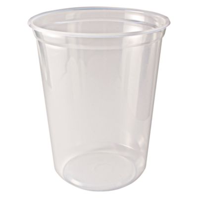 Fabri-Kal Microwavable Deli Containers, 32 oz, 4.6" Diameter x 5.6" h, Clear, Plastic, 500/Carton (PK32TC)