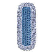 Rubbermaid Commercial HYGEN Microfiber High Absorbency Mop, 18", Blue, 6/Carton (FGQ41600BL00)