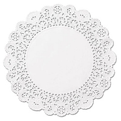 Hoffmaster Brooklace Lace Doilies, Round, 4", White, 2000/carton (LA9042M)
