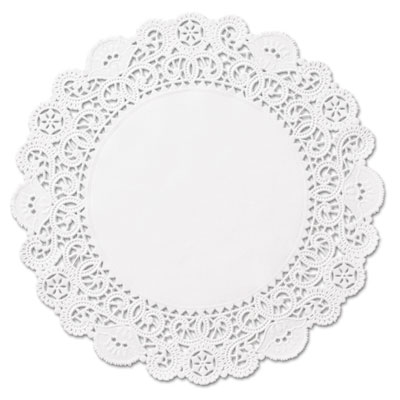 Hoffmaster Brooklace Lace Doilies, Round, 4", White, 2000/carton (LA9042M)