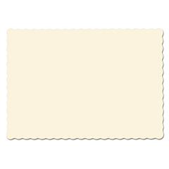 Hoffmaster Placemats, Smooth Surface, Scalloped Edges, 13.5" x 9.5", Ecru, 1,000/Carton (310522)